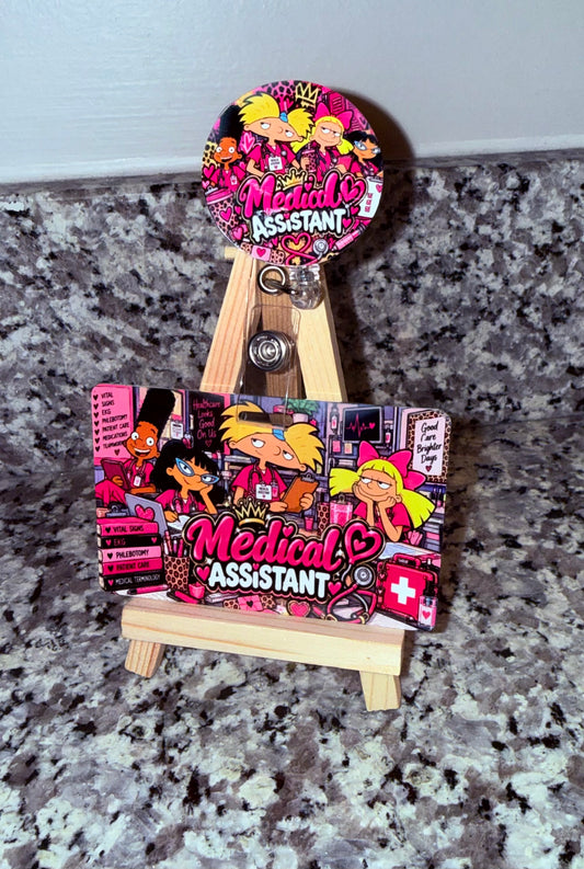 Hey Arnold!-Inspired Medical Assistant Badge Buddy Set