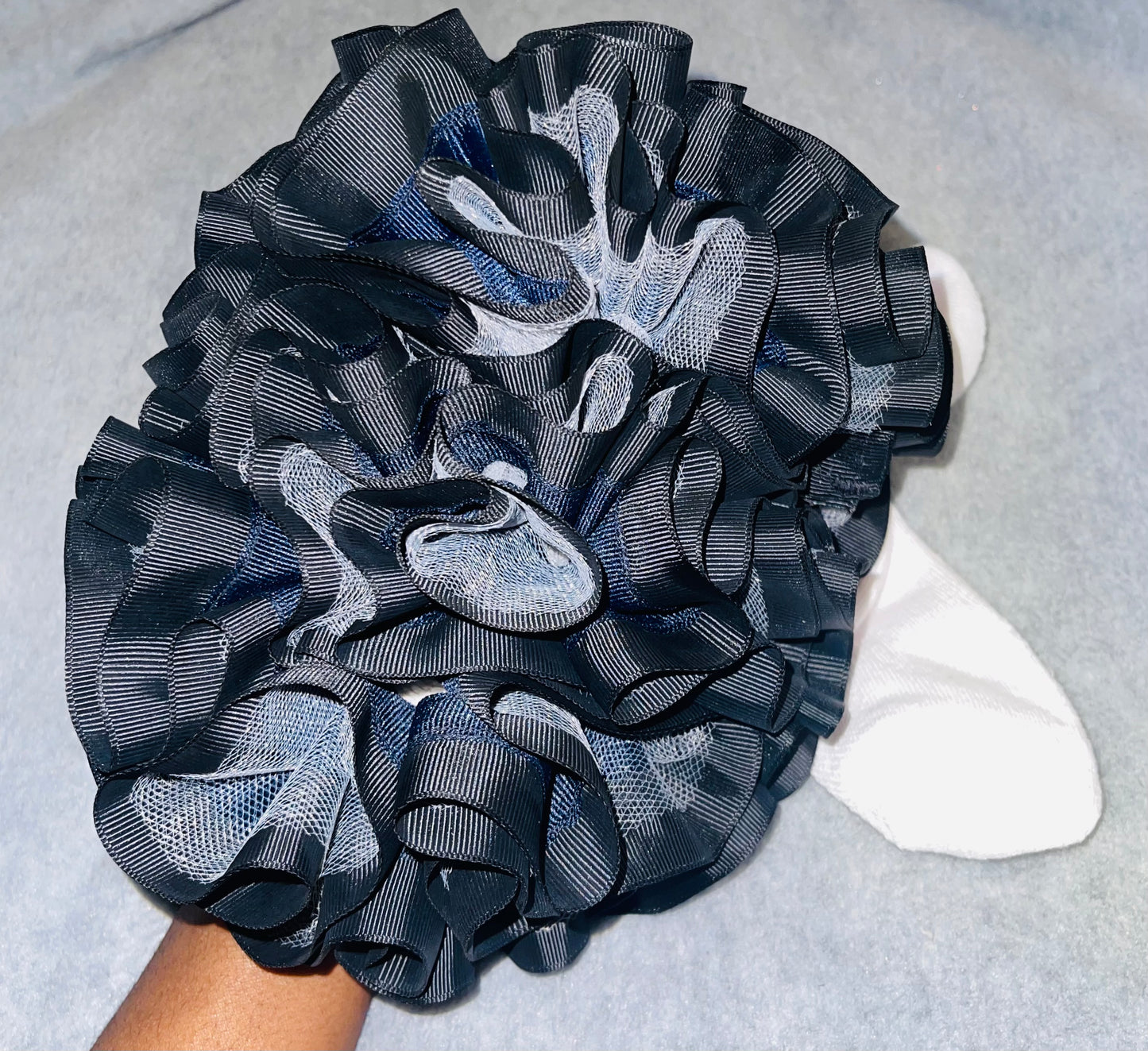 Navy & Black Ruffle Socks