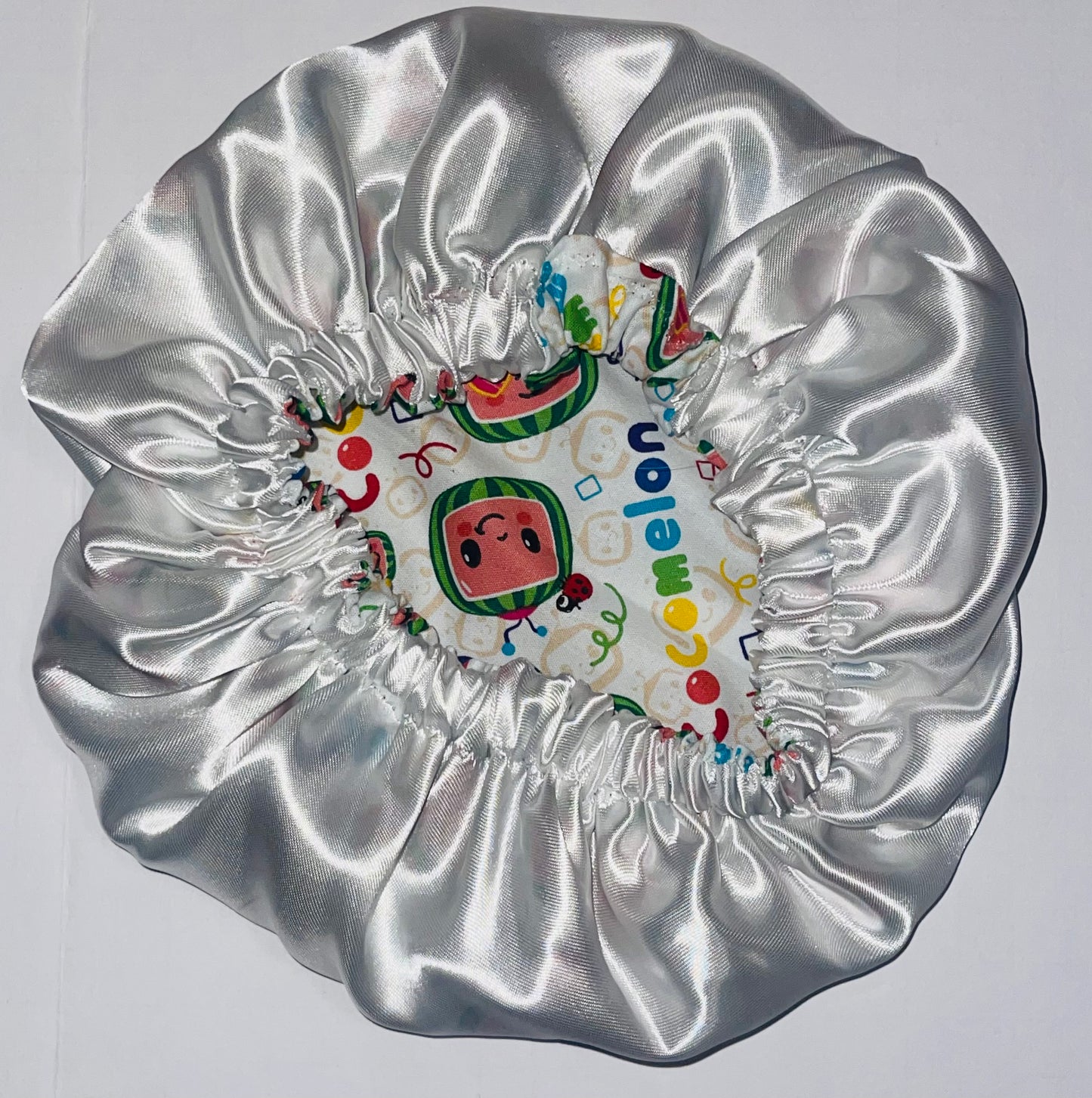 Cocomelon Inspired Reversible Satin Bonnet