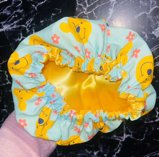 Winnie-Inspired Reversible Satin Bonnet