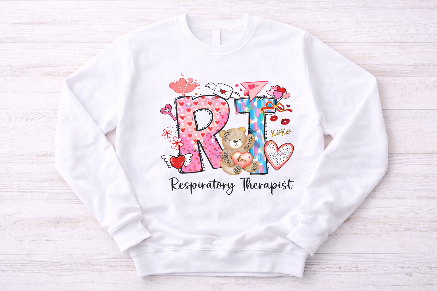 Valentine Respiratory Therapist Crewneck 🫁