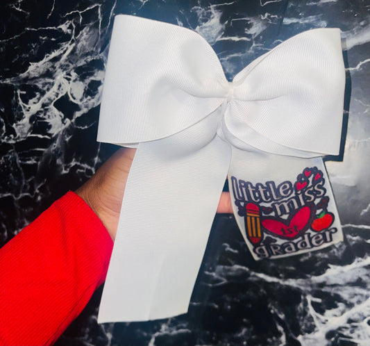 Little Miss 1st Grade Cheer Bow