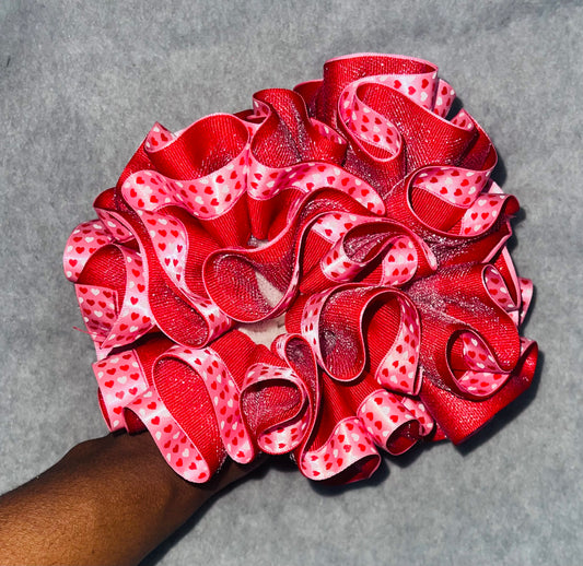 Red & Pink Hearted Valentine’s Ruffle Sock