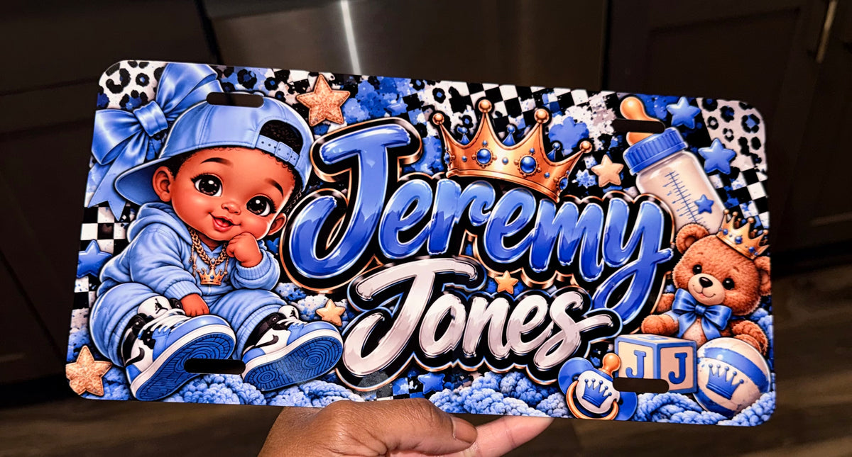 Personalized Baby Boy Car Tag | Custom Name