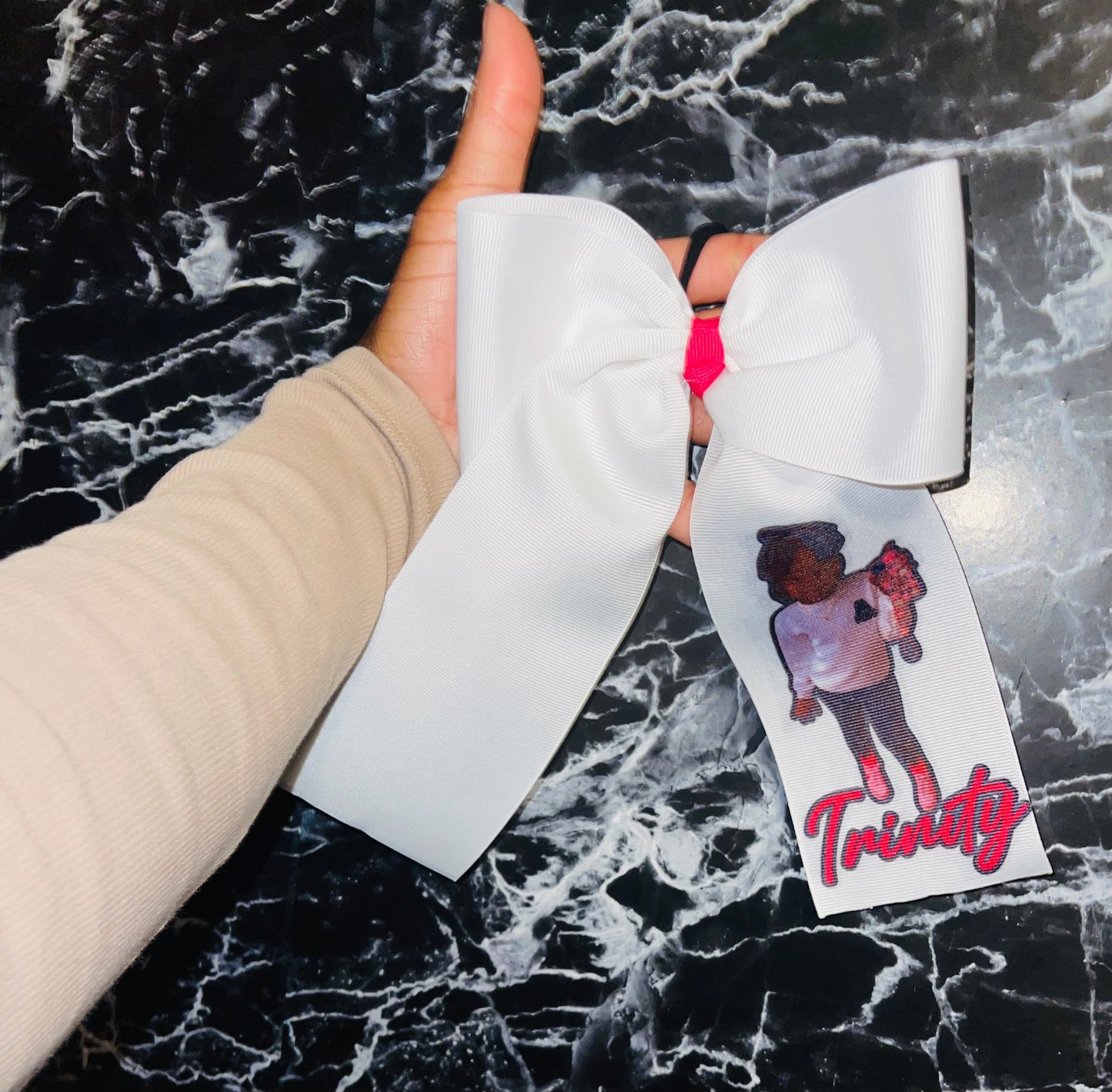 Custom Photo Cheer Bow