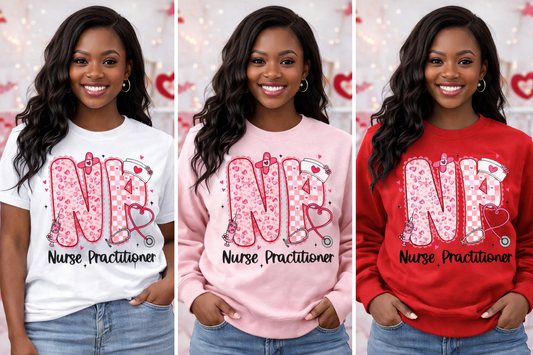 Valentine Nurse Practitioner Shirt & Sweatshirt 💖🩺