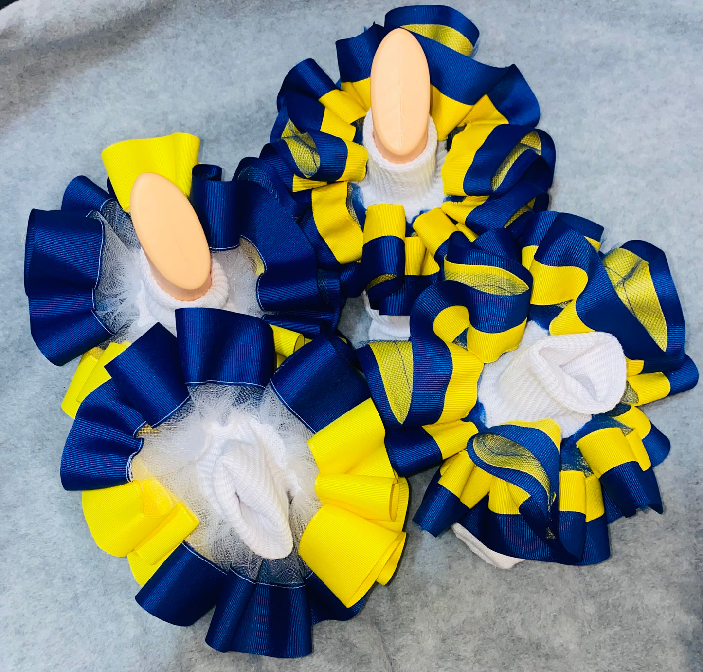 Yellow & Royal Blue Ruffle Socks