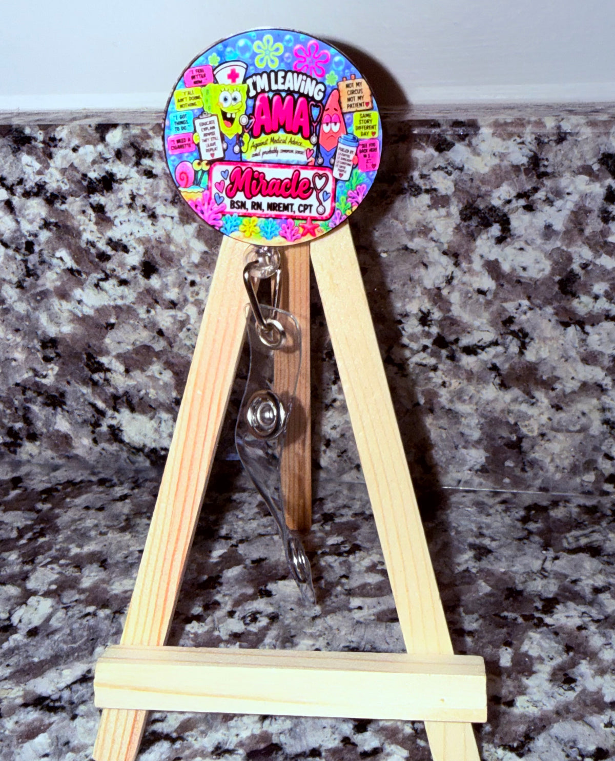 🩺 I’m Leaving AMA Personalized Nurse Badge Reel