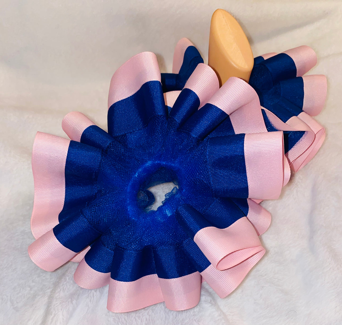 Navy & Pink Ruffle Anklets