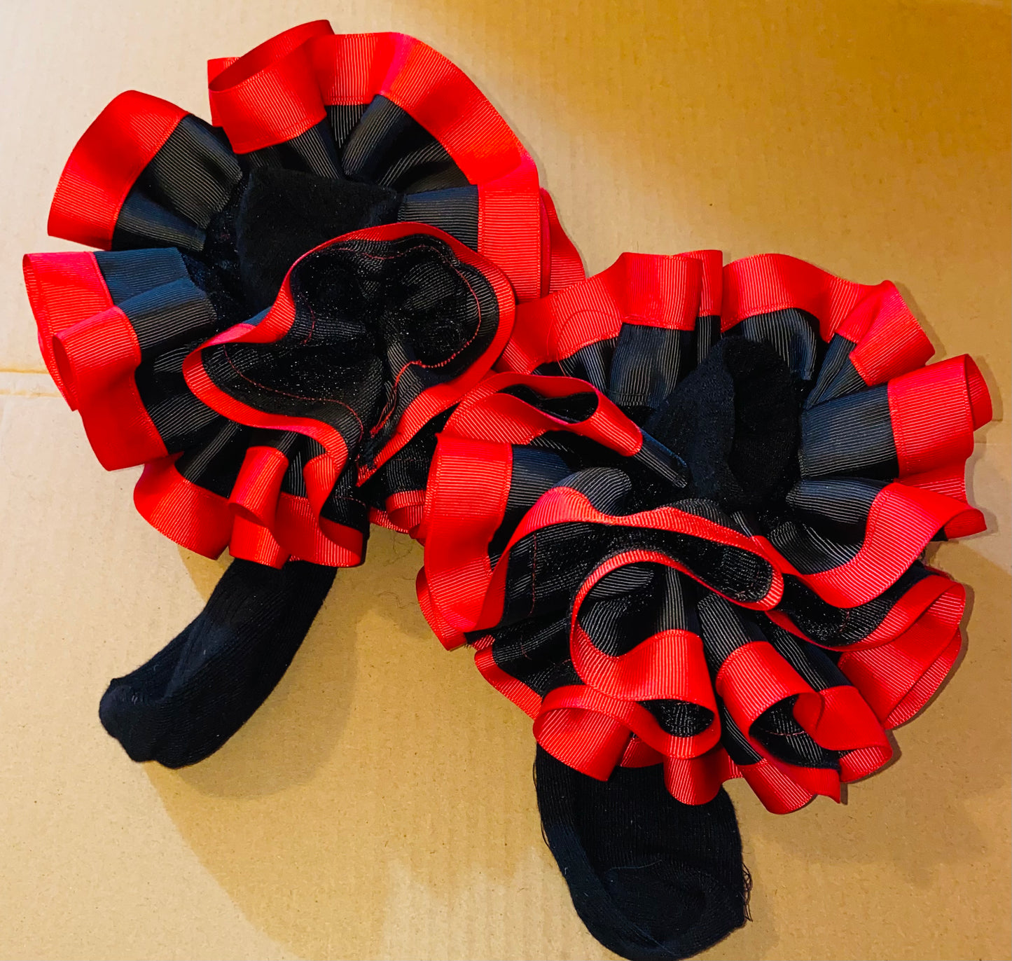 Black & Red Ruffle Socks