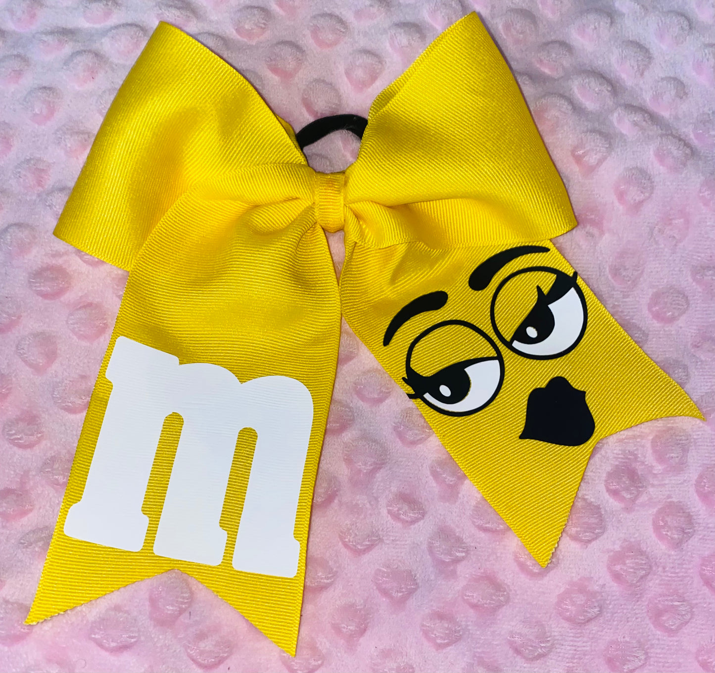 M&M Candy Inspired Cheer Bow