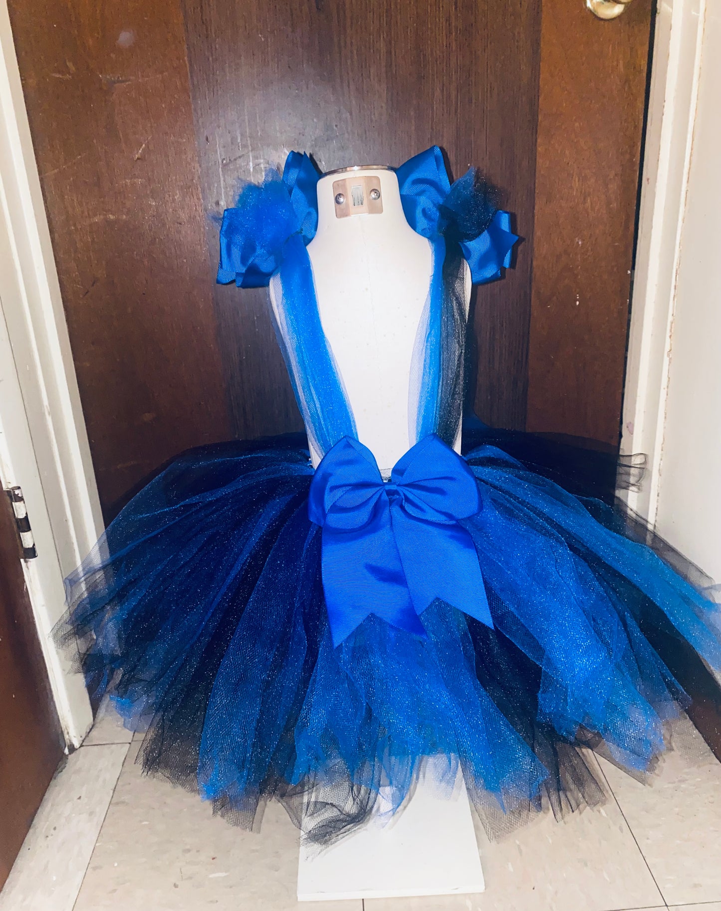 Blue and Black Tutu Dress