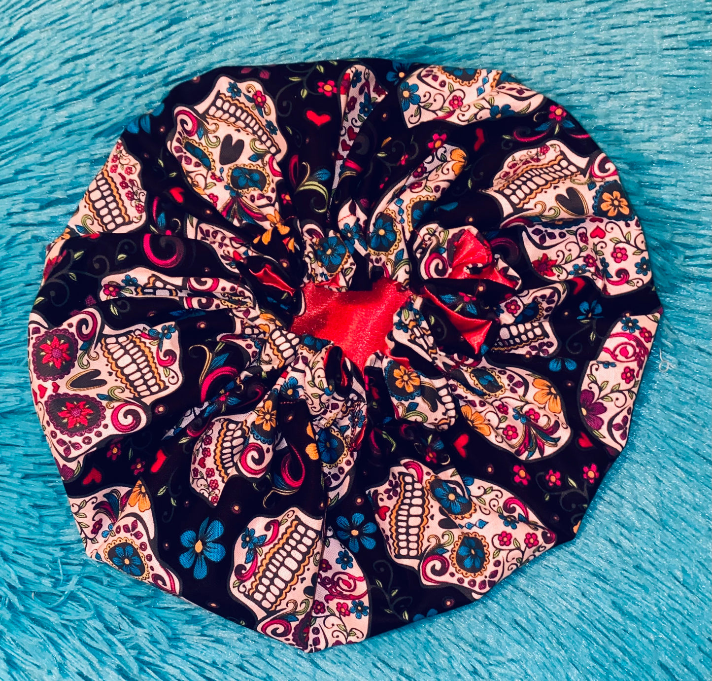 Skull Reversible Satin Bonnet