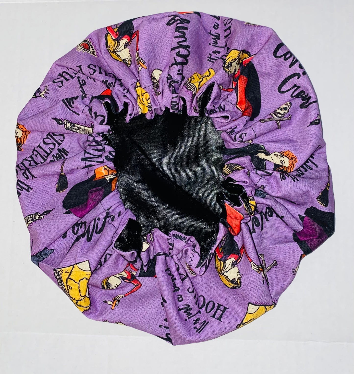 A Bunch of Hocus Pocus Reversible Satin Bonnet