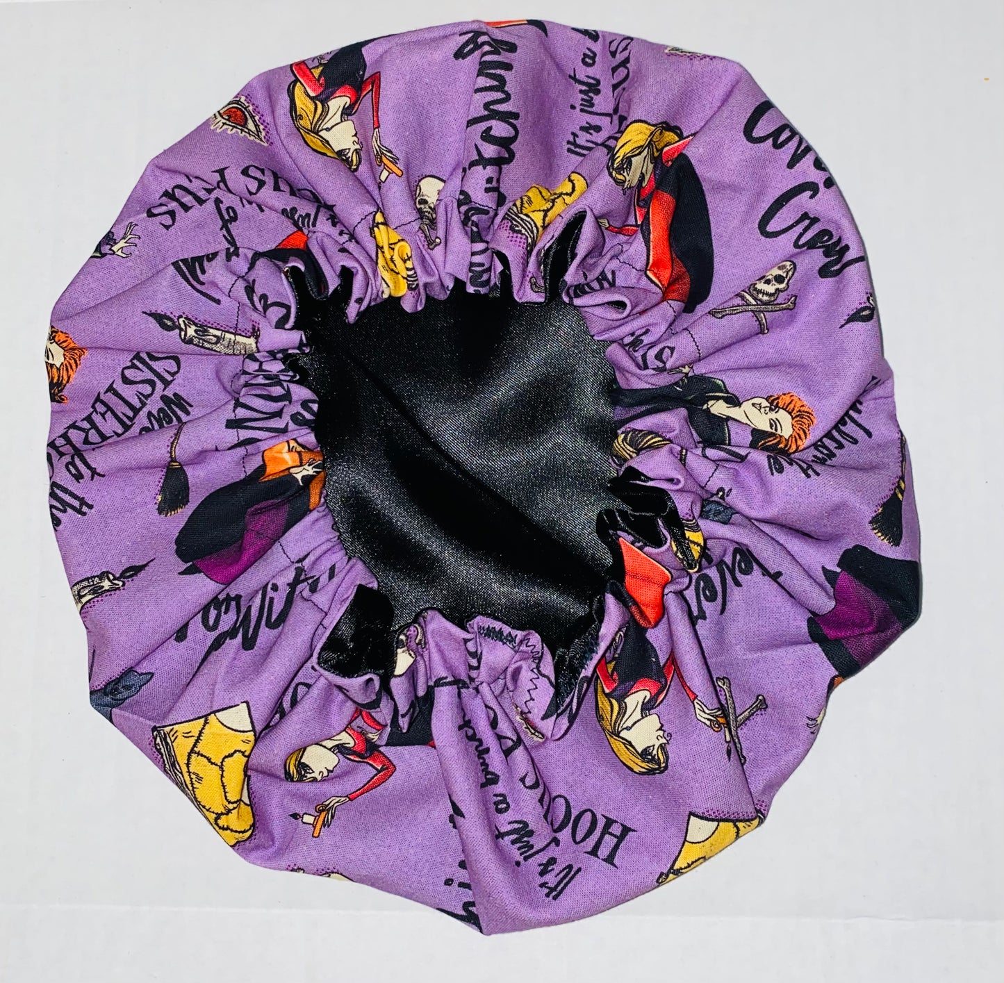 A Bunch of Hocus Pocus Reversible Satin Bonnet