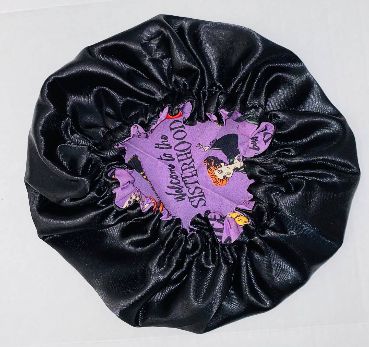 A Bunch of Hocus Pocus Reversible Satin Bonnet