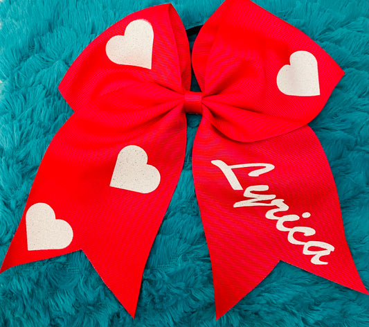 Personalized Valentine’s Cheer Bow