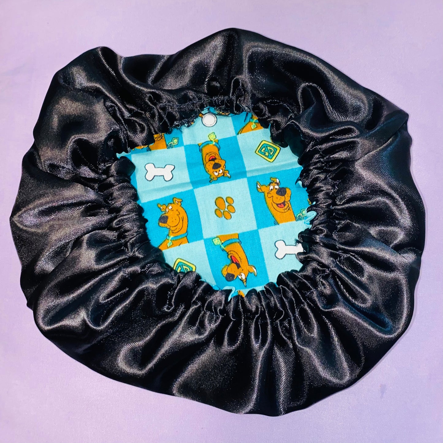 Scooby- Doo Inspired Reversible Satin Bonnet