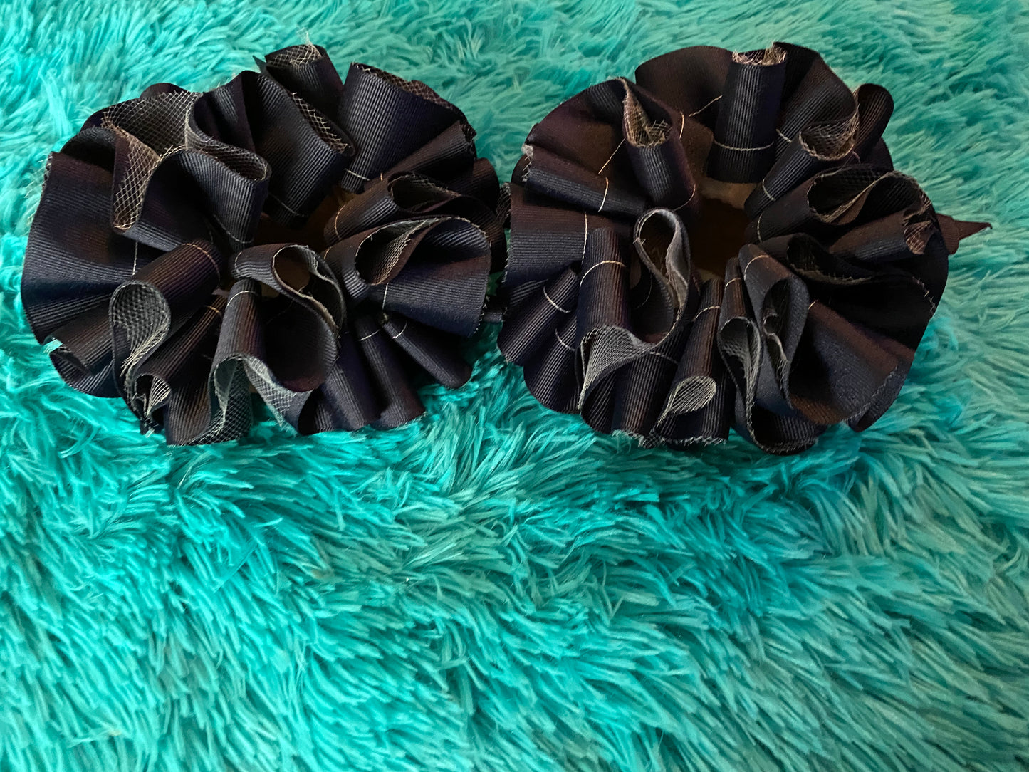 Black Ruffle Anklets