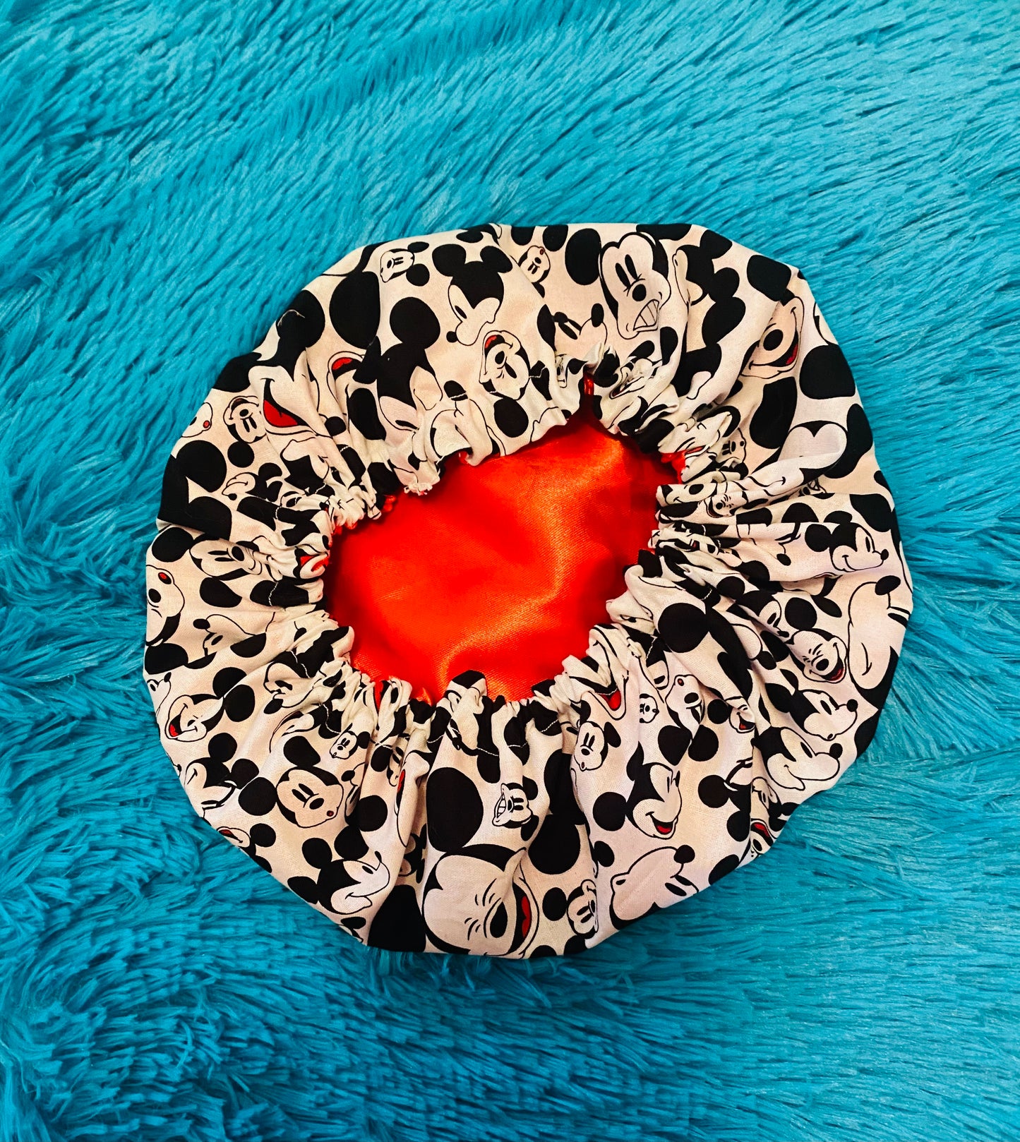 Mickey Inspired Reversible Satin Bonnet