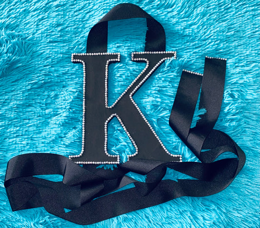 Blinged Alphabet Bow Holder