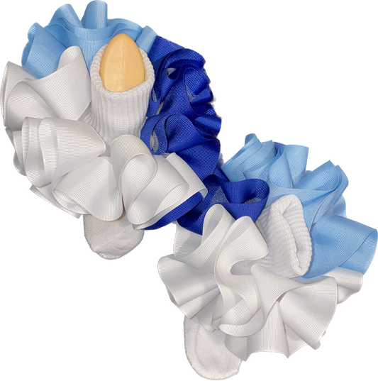 Royal Blue Trio Ruffle Socks