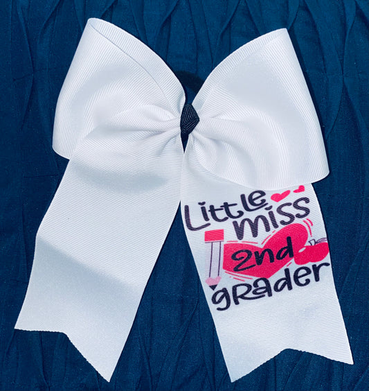 Little Miss Grader School Cheer Bow