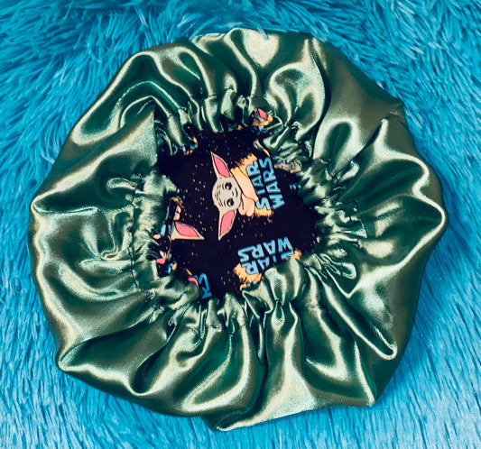 Alien Reversible Satin Bonnet