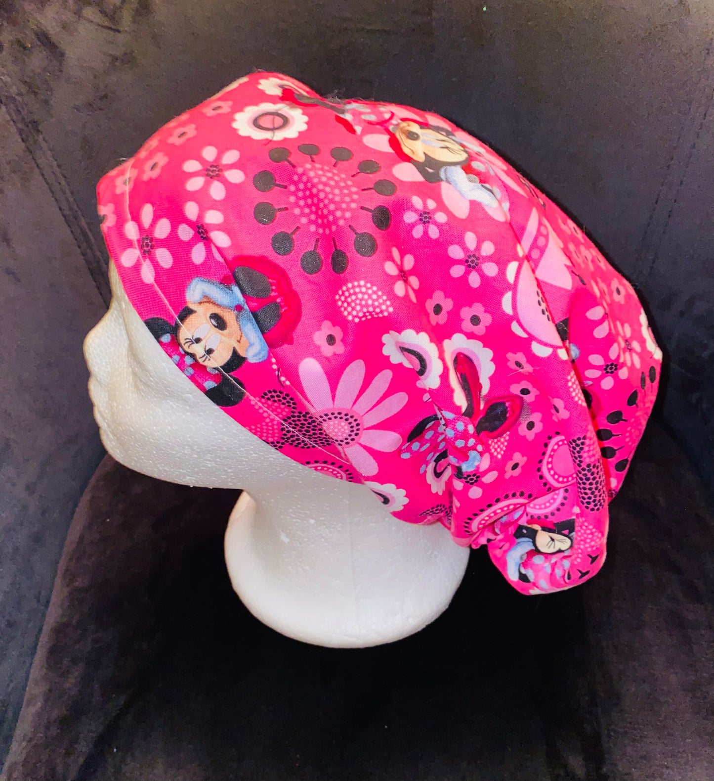 Minnie Inspired Reversible Satin Bouffant (Scrub Cap)