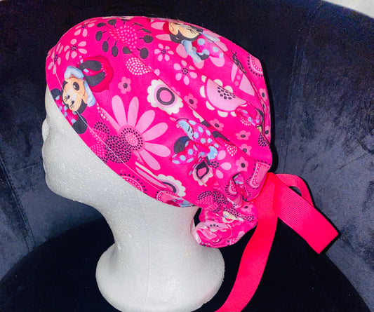 Minnie Inspired Reversible Satin Bouffant (Scrub Cap)