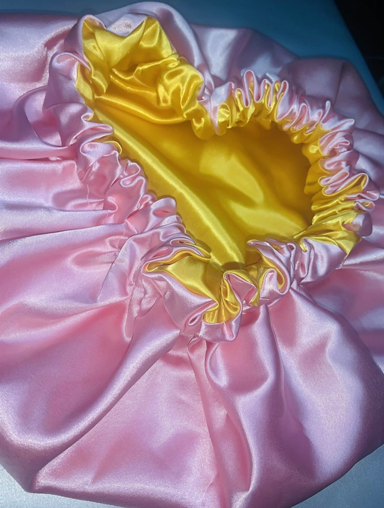 Pink Lemonade Reversible Satin Bonnet