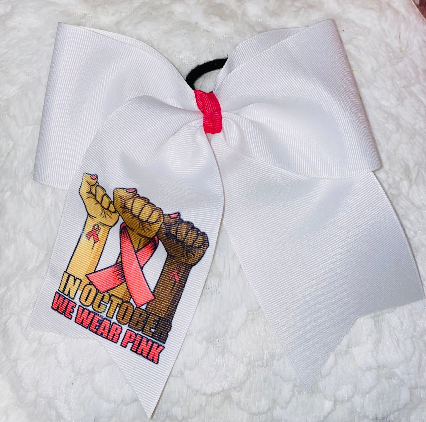 Breast Cancer Awareness Cheer Bow