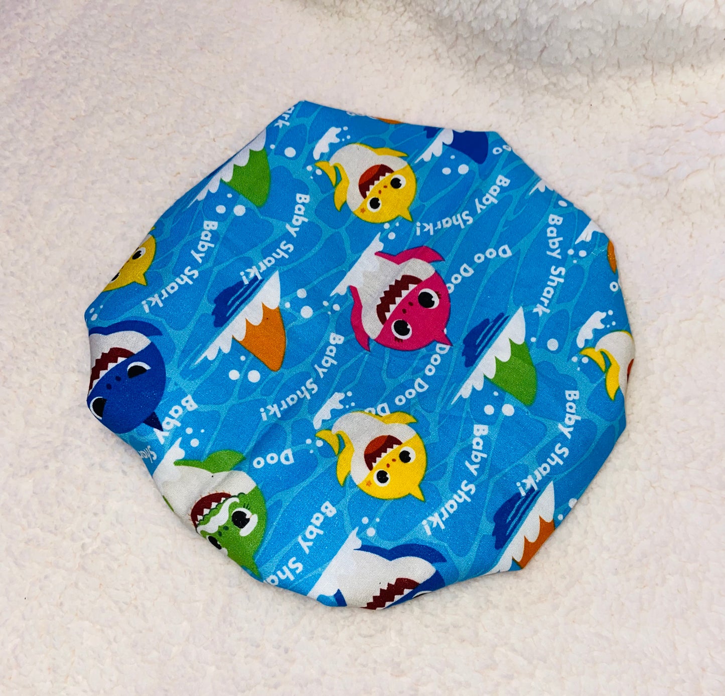 Baby Shark Inspired Reversible Satin Bonnet