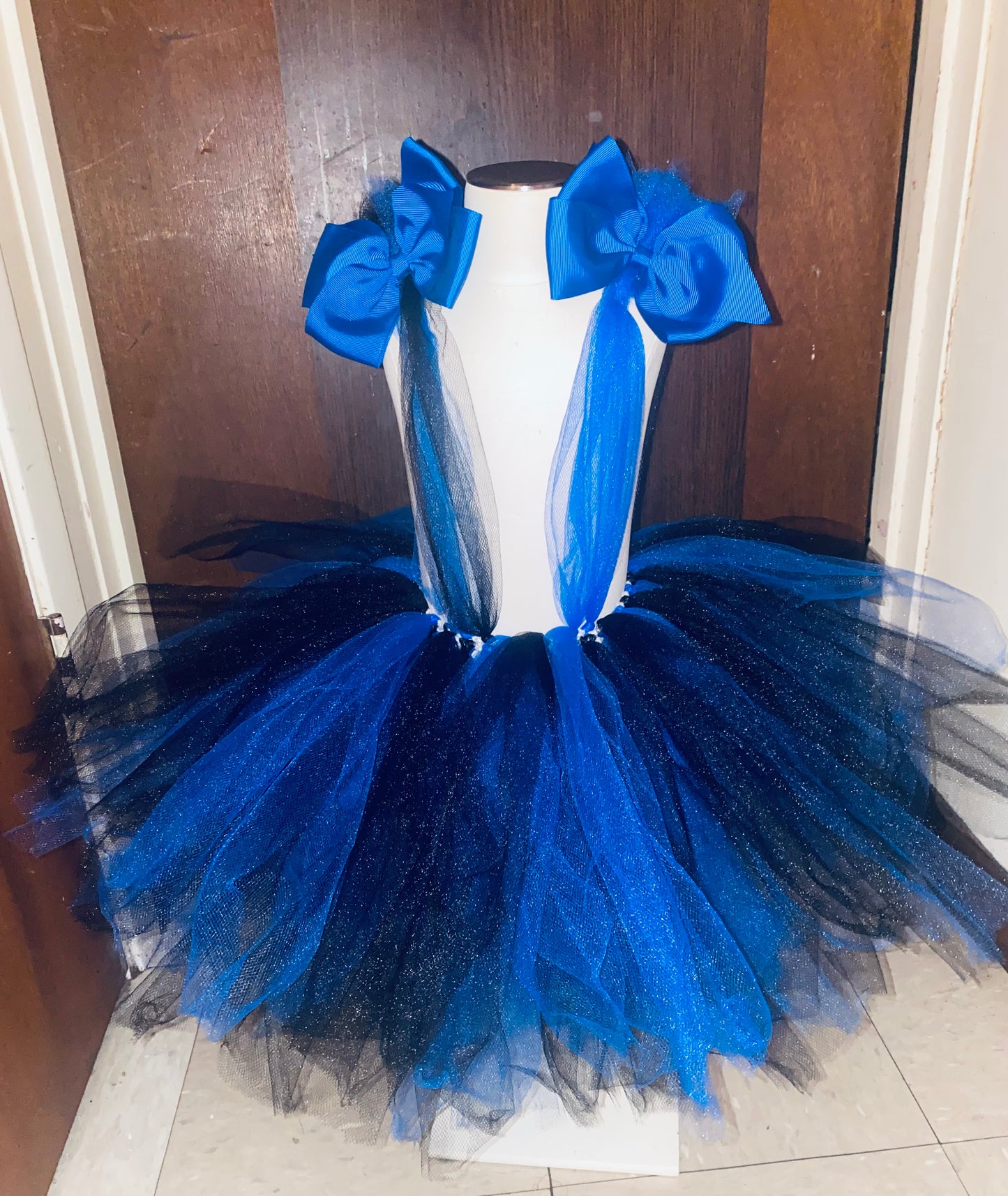 Blue and Black Tutu Dress